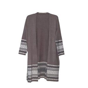 Women Brown Long Cardigan- Size 4XL